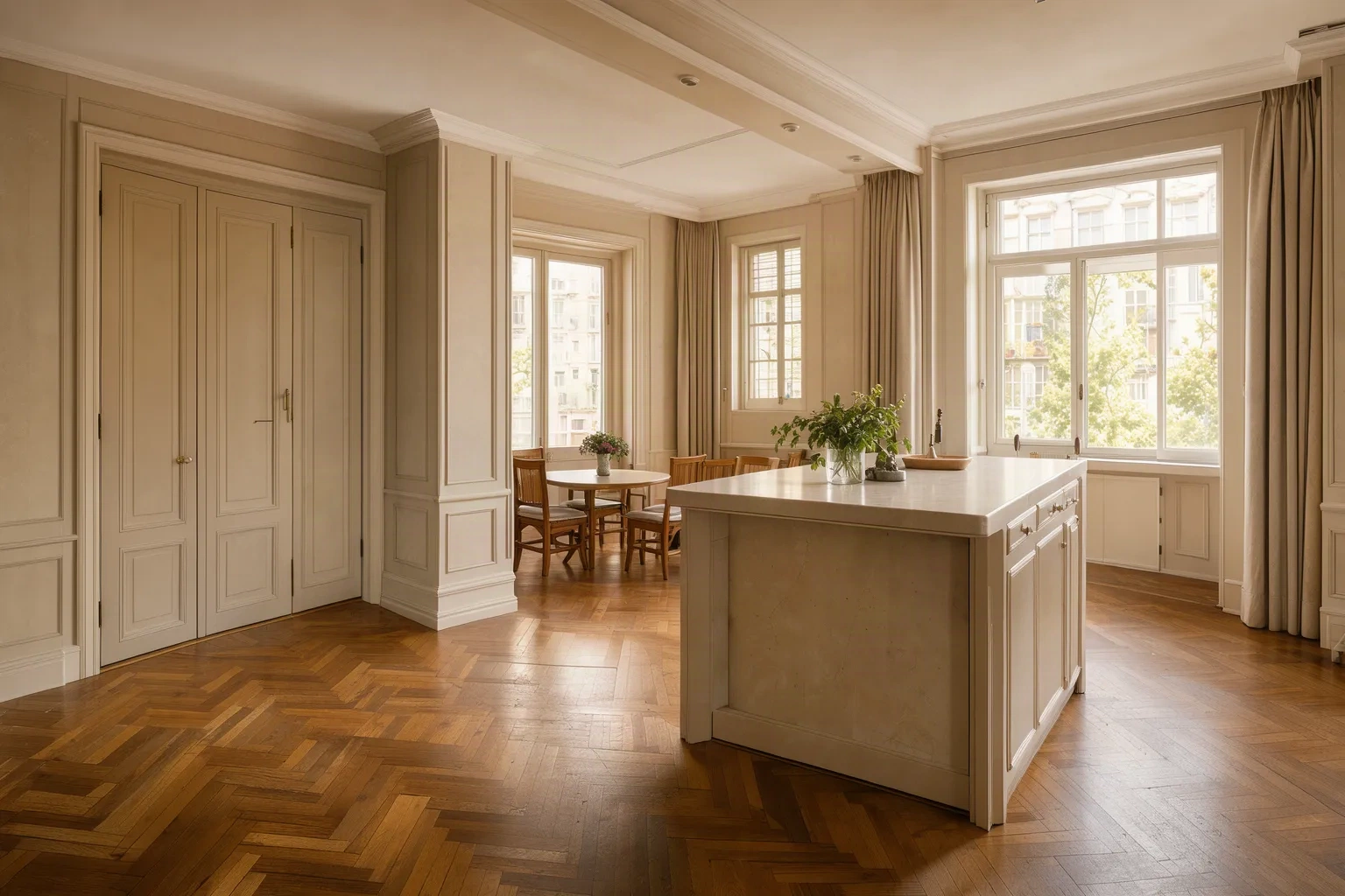 Property interior — Through-apartment in the Sentier district